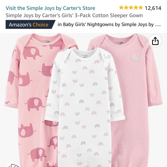 NWOT - Baby Girl sleeper gowns - Picture 5 of 10
